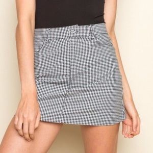 COPY - Brandy Melville black and white checkered skirt